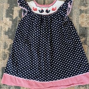 (SOLD) 4T Smocked Whale Dress